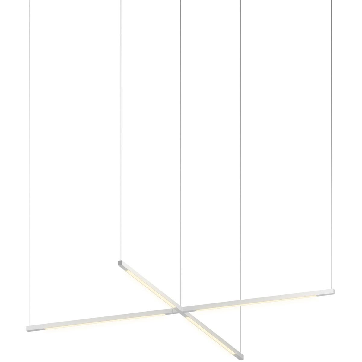 Koncept ZBP-16-CS-SW-SIL-CNP Z-Bar LED 35.9 inch Silver Pendant Ceiling Light, Cross
